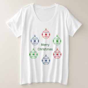Hemd - Kreis der Weihnachtsdekorationen Große Größe T-Shirt