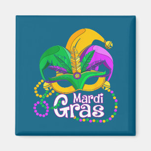 Hemd Mardi Gras Maske Feder Narr Magnet