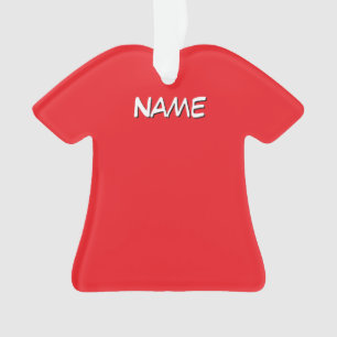 Hemd mit Namen personalisieren Rot Ornament