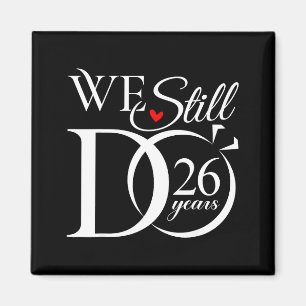 Hemd noch 26 Paar 26. Hochzeit Magnet