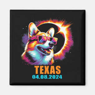 Hemd Texas Totale Sonnenfinsternis Corgi Magnet