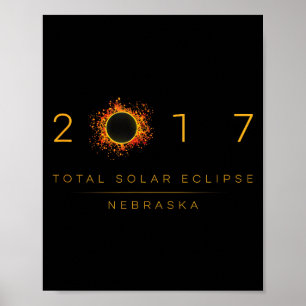 Hemd Totale Sonnenfinsternis Nebraska 2017 Poster