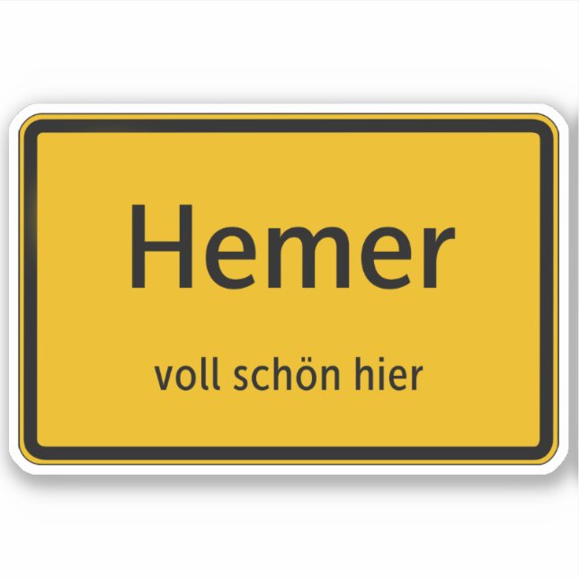 Hemer Aufkleber Sticker Autoaufkleber (Vorderseite)