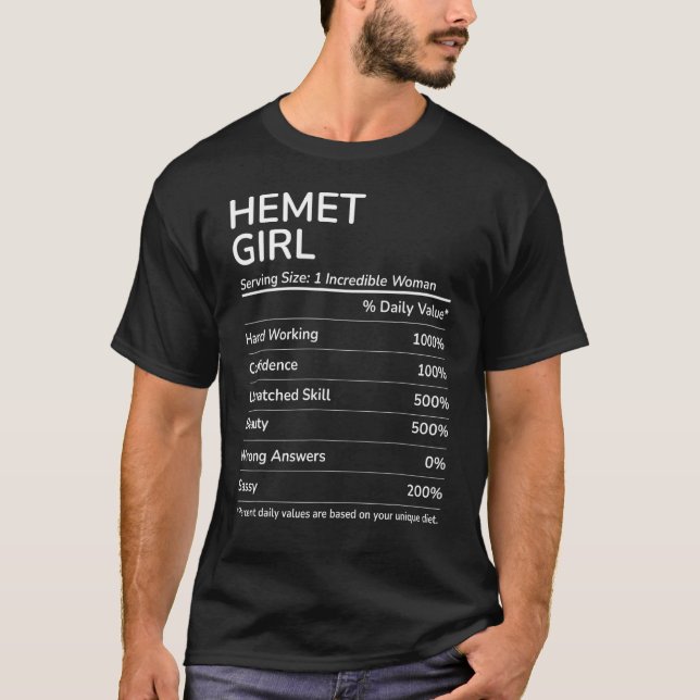 Hemet Girl Funny California Heimat T-Shirt (Vorderseite)