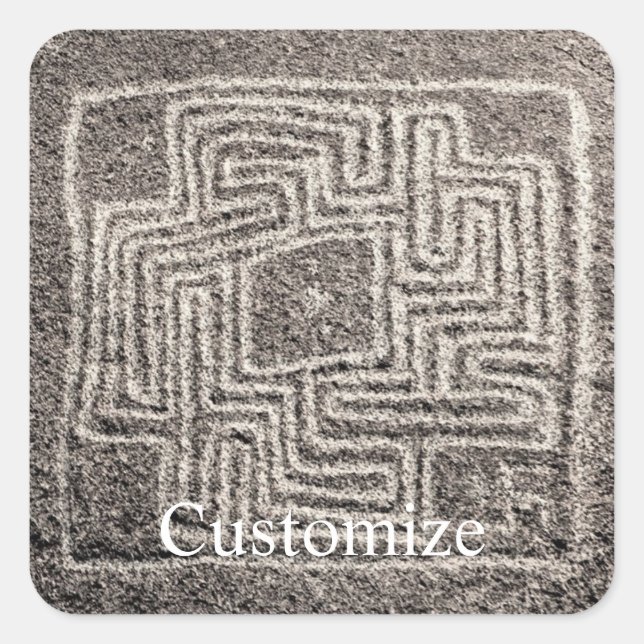 Hemet Maze Stone Thunder_Cover Quadratischer Aufkleber (Vorderseite)