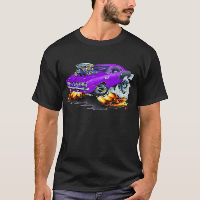 Hemi Cuda lila Auto 1971 T-Shirt (Vorderseite)