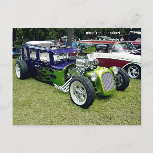 Hemi Frisierte Auto Postcard Postkarte (Vorderseite)