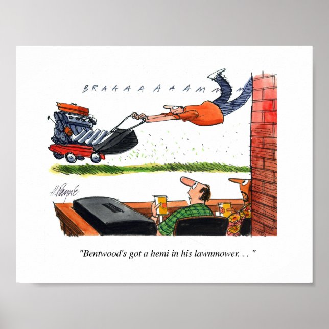Hemi Mower Cartoon Poster (Vorne)