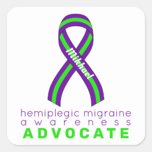 Hemiplegiker Migräne Advocate White Square Sticker