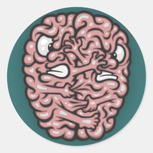 Hemisphären Runder Aufkleber (Vorderseite)