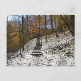 Hemlock Cliffs with Light Snow, Indiana Postkarte
