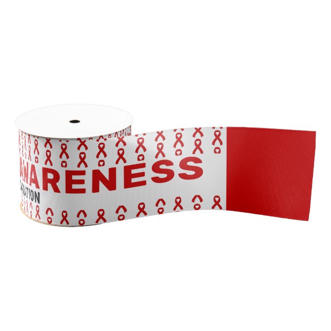 Hemophilie Awareness Pattern Ribbon Ripsband (Spule)
