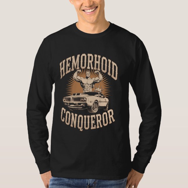 Hemorrhoid Conqueror Funny Memes Weird Cringe Meme T-Shirt (Vorderseite)