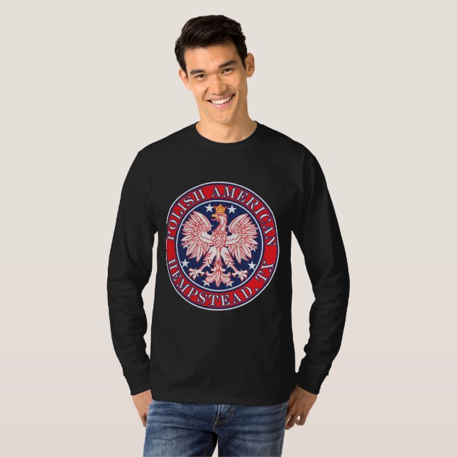 Hempstead Texas Polnischer Adler T-Shirt (Vorne ganz)