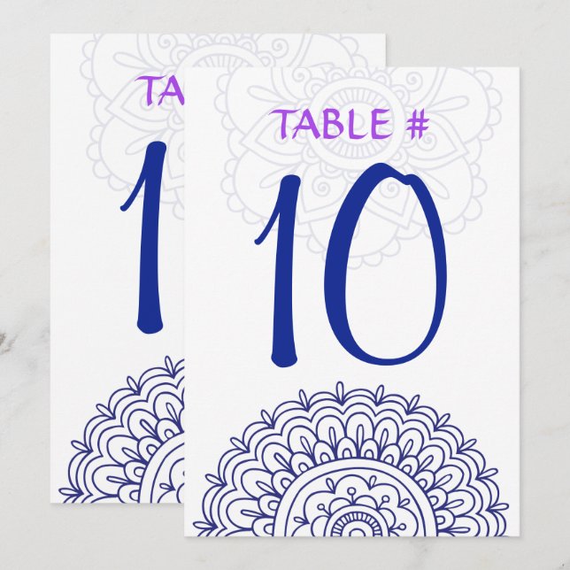 HEMSA Bat Mitzvah Tischplatine-Beth2 Einladung (Vorne/Hinten)