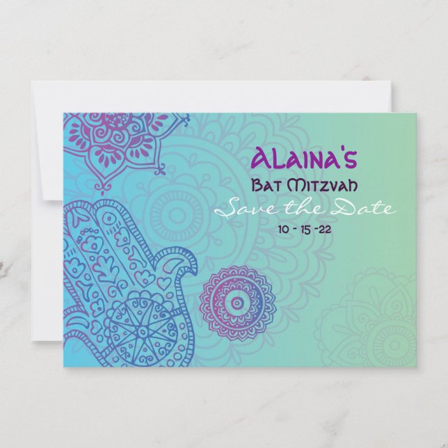 HEMSA HAND Bat Mitzvah Einladung Save the Date (Vorderseite)