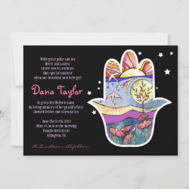 Hemsa Jüdisches Babynamen Einladung Hebräisch