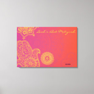 Hemsa Leinwand Bat Mitzvah Sign-In Memory Board