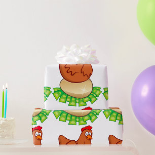 Hen auf einem goldenen Ei Geschenkpapier