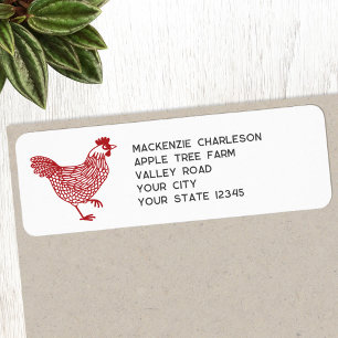 Hen Chicken Personalisierte Rücksendeadresse