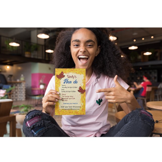 Hen do Party Bachelorette Hochzeitskorb Einladung (Von Creator hochgeladen)