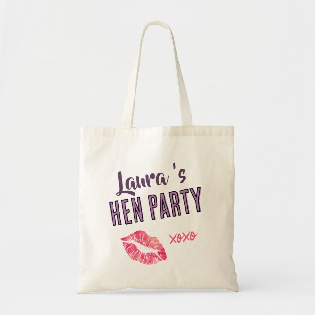 Hen Do Wochenendtasche, Junggeselinnen-Abschied Tragetasche (Vorne)