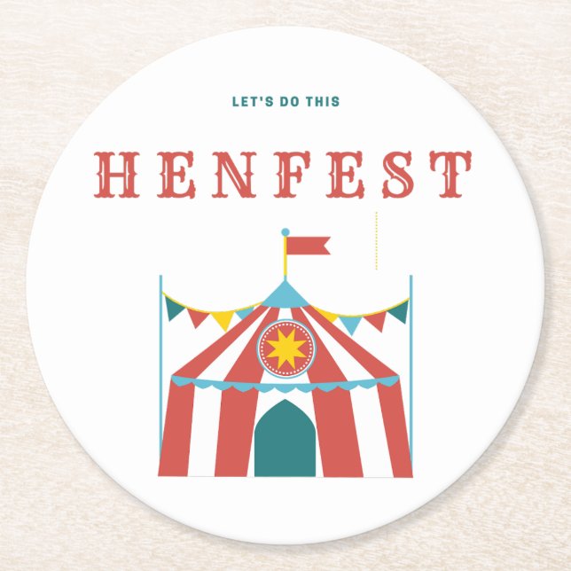 Hen Fest Paper Untersetzer (Vorderseite)