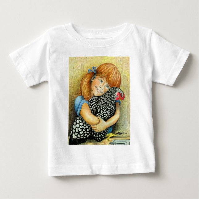 Hen Hugger Baby T-shirt (Vorderseite)