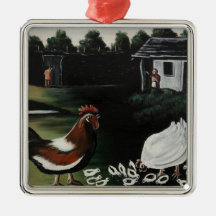 Hen mit ihren Chicks in einer ländlichen Landschaf