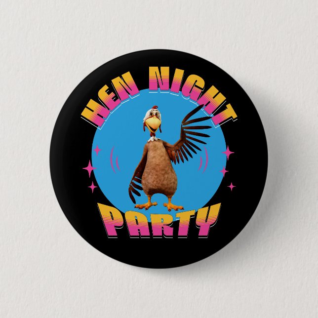 Hen Night Party Funny Junggeselinnen-Abschied Button (Vorderseite)