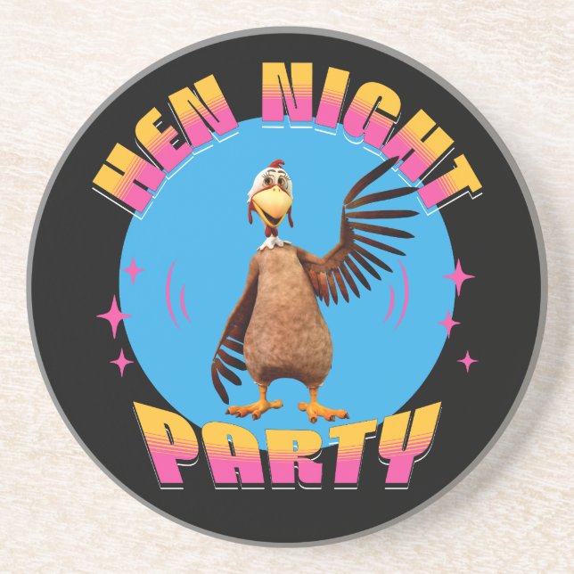 Hen Night Party Funny Junggeselinnen-Abschied Getränkeuntersetzer (Vorne)