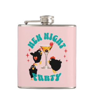 Hen Night Party, Junggeselinnen-Abschied Funny Hen Flachmann