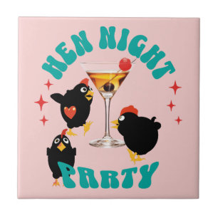 Hen Night Party, Junggeselinnen-Abschied Funny Hen Fliese