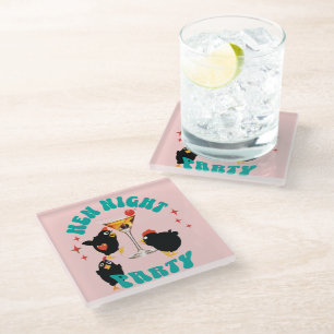 Hen Night Party, Junggeselinnen-Abschied Funny Hen Glasuntersetzer