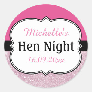 Hen Night Personalisiert Runder Aufkleber