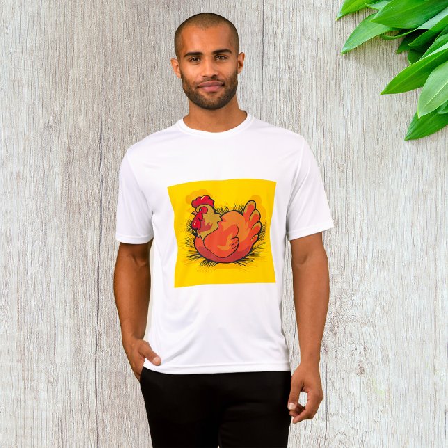 Hen on Nest Bright Farmyard Chicken T-Shirt (Von Creator hochgeladen)