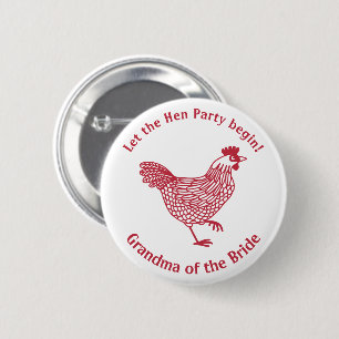 Hen Party Bachelorette Grandma der Braut Button
