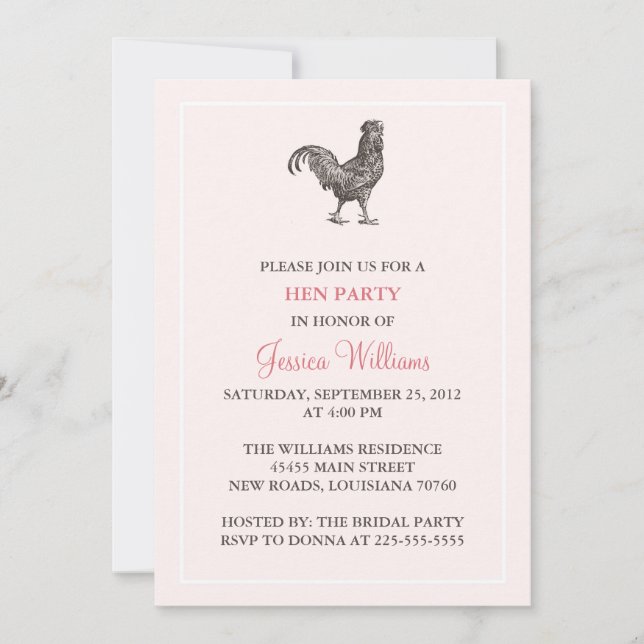 Hen Party Einladung (Vorderseite)