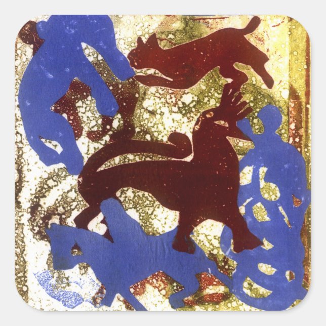 Hen Party Quadratischer Aufkleber (Vorderseite)