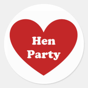 Hen Party Runder Aufkleber