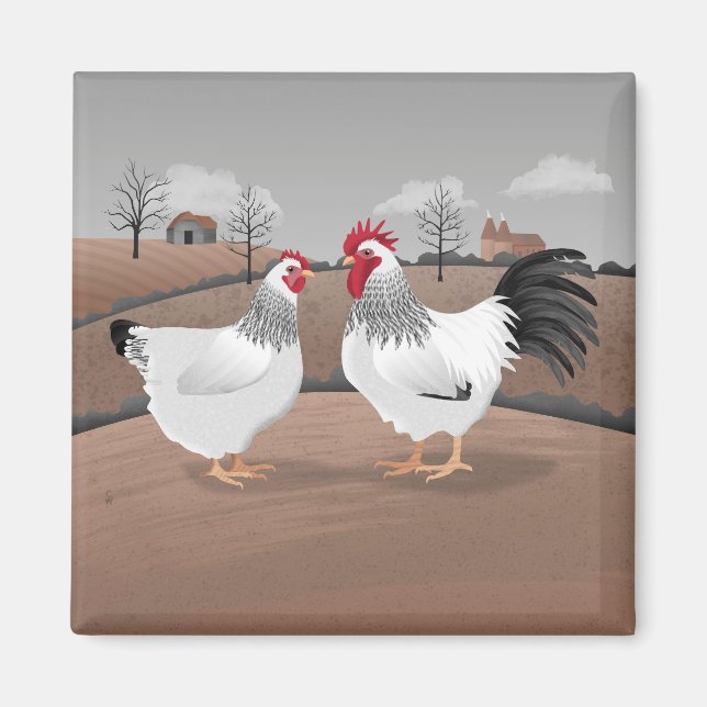 Hen & Rooster Magnet (Vorne)