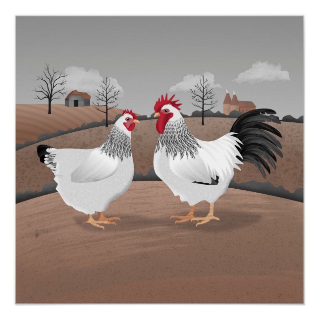 Hen & Rooster Poster (Vorderseite)