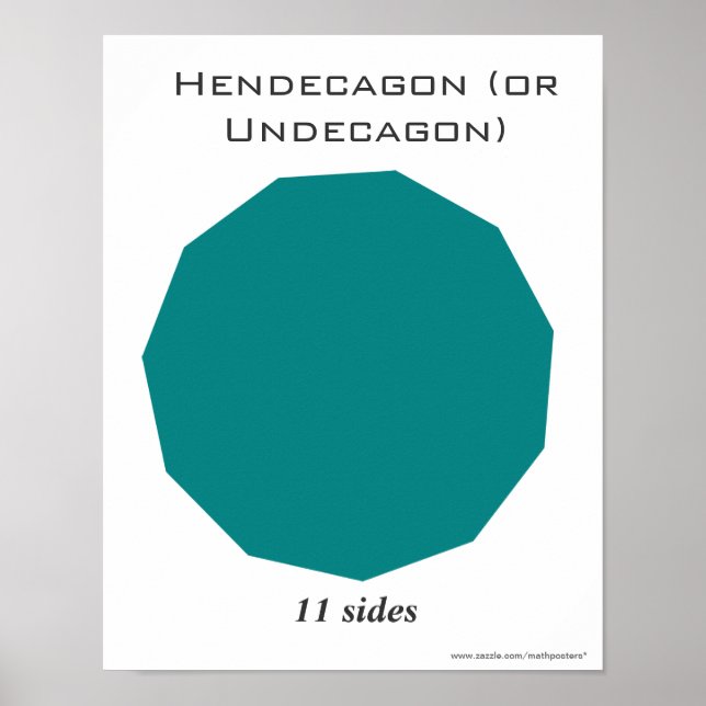 Hendecagon oder Undecagon Poster von Polygon (Vorne)