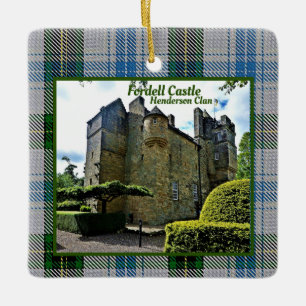 Henderson Clan Fordell Castle Tartan Keramikornament