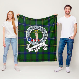 Henderson Modern Clan Abzeichen Tartan Kariert Fleecedecke