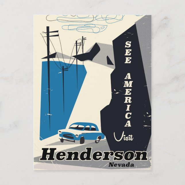 Henderson Nevada USA Reiseplakat Postkarte (Vorderseite)