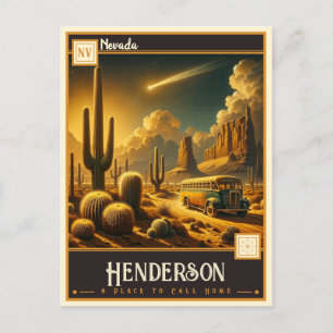 Henderson, Nevada VINTAG Postkarte