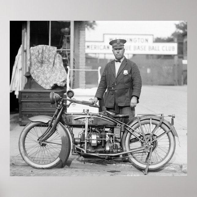 Henderson Police Motorcycle, 1922 Poster (Vorne)
