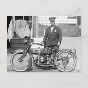 Henderson-Polizeimotorrad, 1922 Postkarte