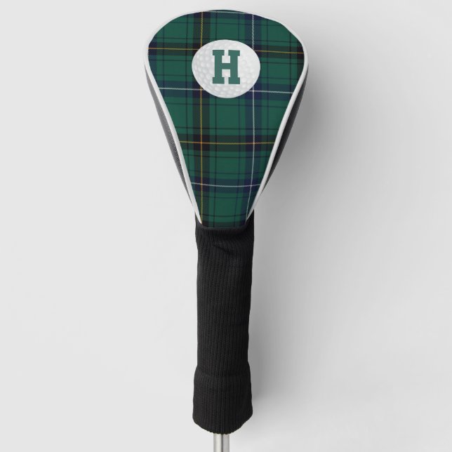 Henderson Tartan Karierte Mit Monogramm Treiberabd Golf Headcover (Vorderseite)